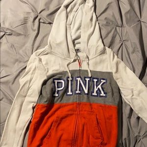 Vs pink zip up hoodie.